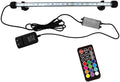 15 inches LED Aquarium Light, 2.5W Fish Tank Light Underwater Light Submersible Crystal Glass Lights, 21 LED Beads 12 Colors 19 Modes Brightness Adjustable Memory Function IP68 Waterproof
