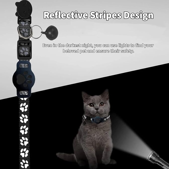 Pet Tracker,GPS Collar for Cats (Android Only) Smart tag,Waterproof Compatible with Google Find My,No Monthly Fee,Advanced Tracking Solution Smart Collar for Pet Safety Ideal Small Large Cats