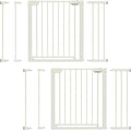 29.5-46" Magnetic Baby Gate for Stairs, Baby Safety Essentials, Auto Close Gate for Doorways, Easy Install Pressure Mounted Dog Gate Indoor, Pet Gates for Dogs, White (2 Pack)