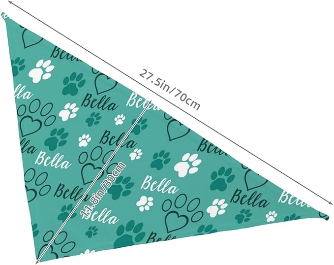 Custom Pet Scarf Personalized Dog Bandana with Name Personalized Add Your Text Bibs Triangle Head Scarfs Gift for Small Medium Large Dogs Cats Baby Puppy Pets Accessories