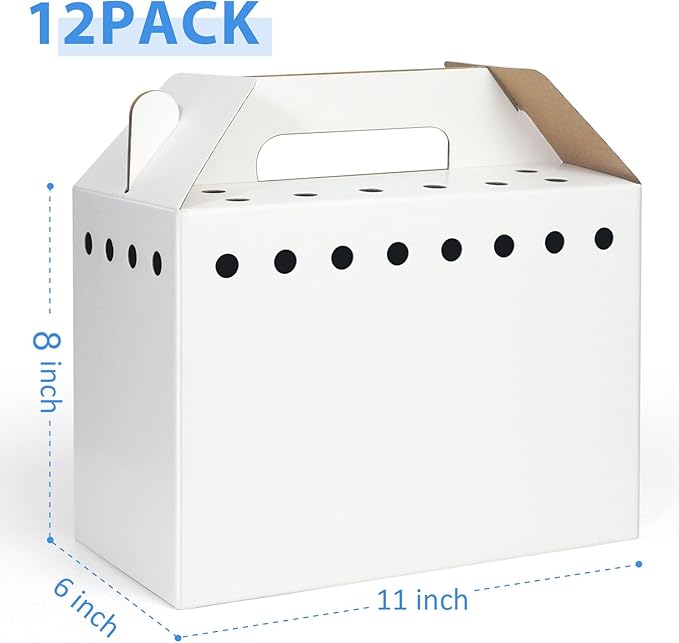 Disposable Cardboard Pet Carrier for Small Animals-12 Pack