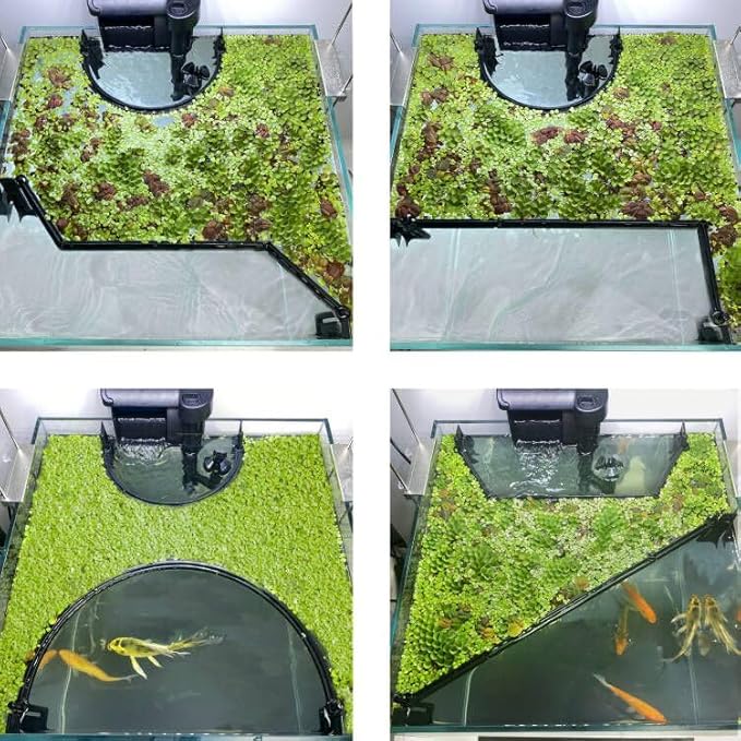 Floating Plant Corral for Aquarium, Fish Tank Accessories to Separate Floating Plants, Automatically Adjusts Height with Water Level, Suitable for All Floating Plants and All Aquariums (Style 3)