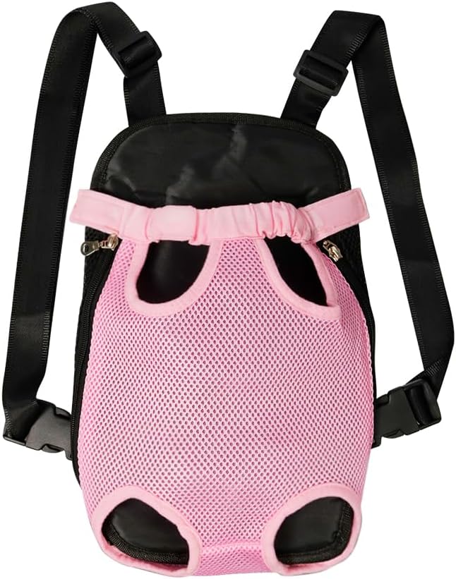 FEimaX Dog Carrier Backpack Pet Legs Out Front Cat Travel Bag, Adjustable Puppy Backpacks Carriers Hands-Free for Small Medium Dogs Cats Hiking Traveling Camping Daily Walking