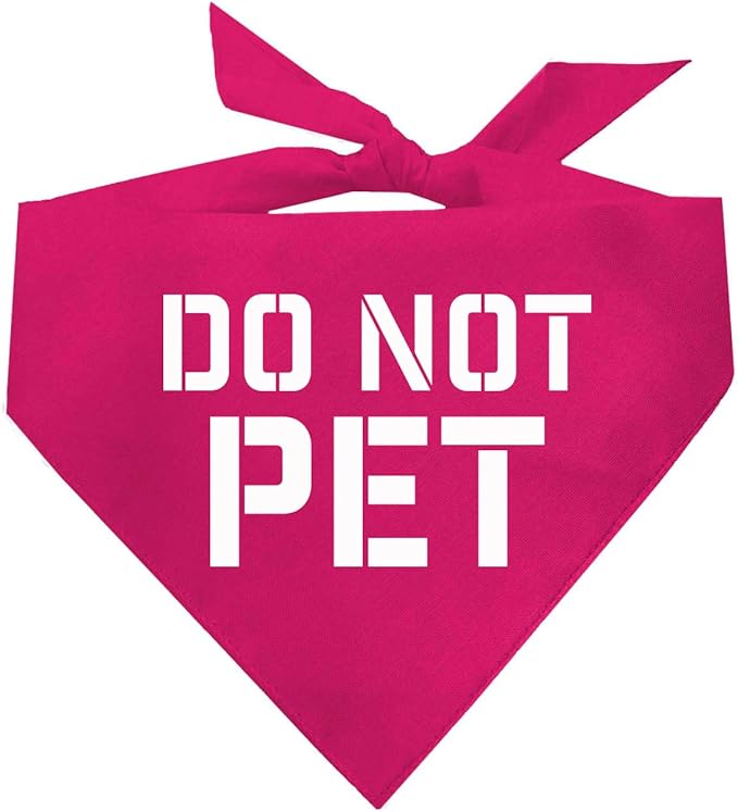 Do Not Pet Triangle Dog Bandana