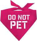 Do Not Pet Dog Bandana (Hot Pink, XS 157)