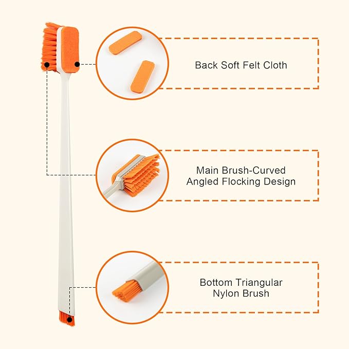 2PCS Fish Tank Cleaning and Feeder Kit, Fish Tank Cleaner Brush and Coral Feeder Set, Turkey Baster for Aquarium, Algae Scraper, Long Pipette for Aquarium Feeding Waste Remover
