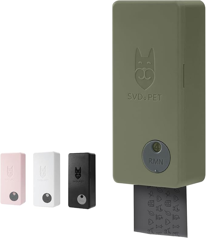SVD.PET Dog Poop Bag Dispenser, Outdoor or Indoor Pet Waste Bag Dispenser Station, Wall Mount or Hanging with Strap. Easy to Refill Magnetic Cover (Army Green, Dispenser only)