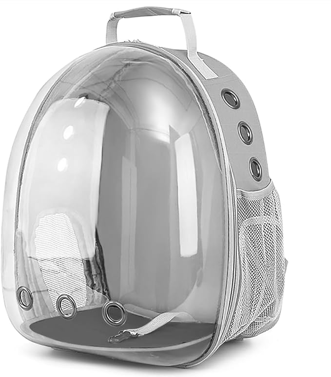 Pet Backpack Carrier,Bubble Backpack Cat Carrier,Pets and Small Dogs,Space Capsule Pet Carrier for Traveling, Walking, Hiking and Outdoor Activities (Gray)