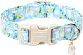 DOGWONG Easter Dog Collar-Cute Easter Rabbit Bunnies Egg Dog Collar, Adjustable Soft Easter Dog Collar for Small Medium Large Dogs, L