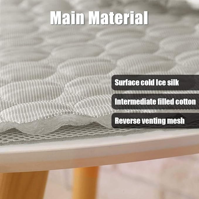 Washable Dog Cooling Mat Ice Silk Cooling Mat for Dogs Pet Self Cooling Pad Blanket Dog Cooling Pad for Indoor & Outdoor Car Seats (Grey, 40x28 in)