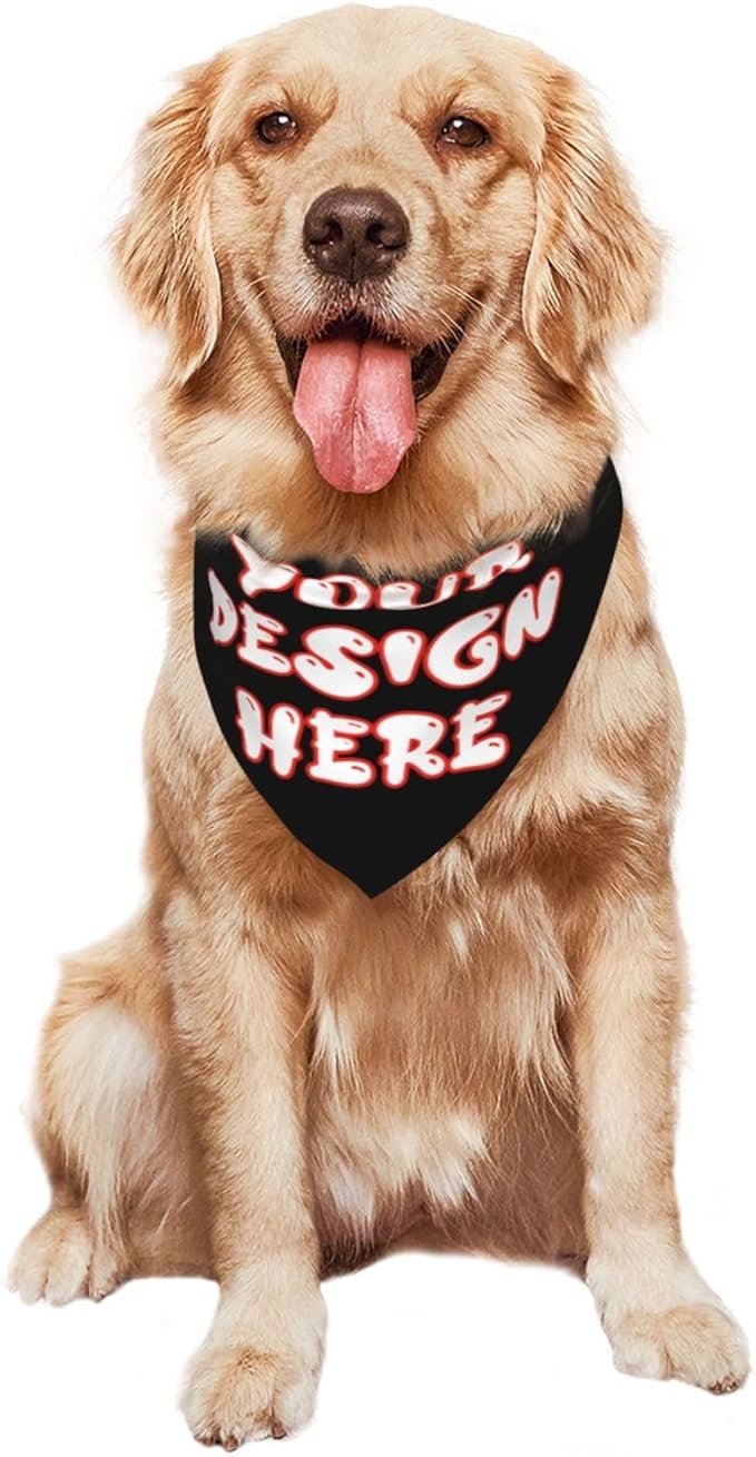Custom Dog Bandana for Cat Dog Pet Add Your Design Personalized Neckwear Bandanas with Your Text Logo Image Customized Pet Scarf Funny Gifts Style 10