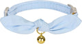 Bunny Ear Cat Collar with Bell and Bow Tie, Breakaway Cute Bowtie Kitten Collars(Blue)