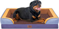 Comfort Expression Orthopedic Dog Bed for Extra Large Dogs 45x35 Inch, Waterproof Egg Crate Foam XL Pet Bed with Removable Bolsters, Dog Couch with Washable Cover & Non-Slip Bottom, Honey Lavender