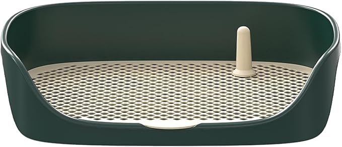 Dog Tray with Wall for Cats and Dogs, Elevated Pet Feeding Station, Wall-Mounted Pet Bowl Tray with Barrier, Multi-Level Pet Food Dispenser for Clean Feeding- Green S
