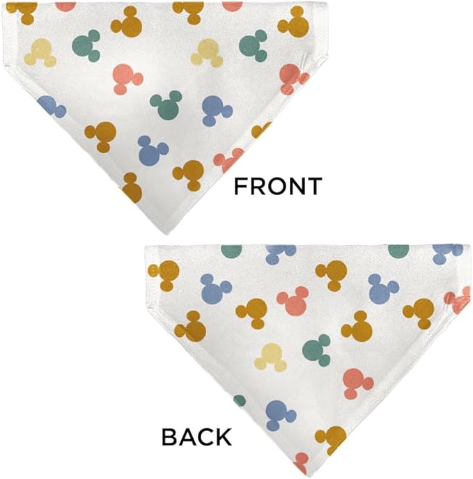 Disney Pet Bandana Mickey Mouse Ears Icon Scattered White Slip On Collar Bandana Only