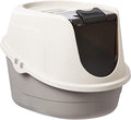 Amazon Basics No-Mess Hooded Enclosed Cat Litter Box with Odor Control and Swinging Door, Standard, 21" x 16" x 15", Multicolor