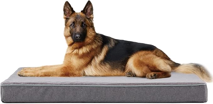 Extra Large Dog Beds, Memory Foam with Faux Fur, Orthopedic with Waterproof Liner, Anti-Slip Bottom, Machine Washable Cover, Suitable for Large Dogs up to 110lbs