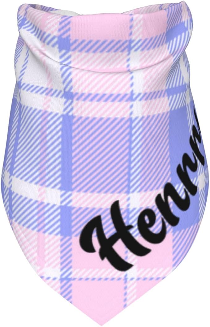 Custom Pet Scarf Personalized Dog Bandana with Name Personalized Add Your Text Bibs Triangle Head Scarfs Gift for Small Medium Large Dogs Cats Baby Puppy Pets Accessories