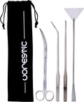 VORESTIC 4Pcs Aquascaping Tools, Stainless Steel Aquarium Tweezers, Scissors and Spatula - Aquascape Tools Set for Trimming, Maintenance
