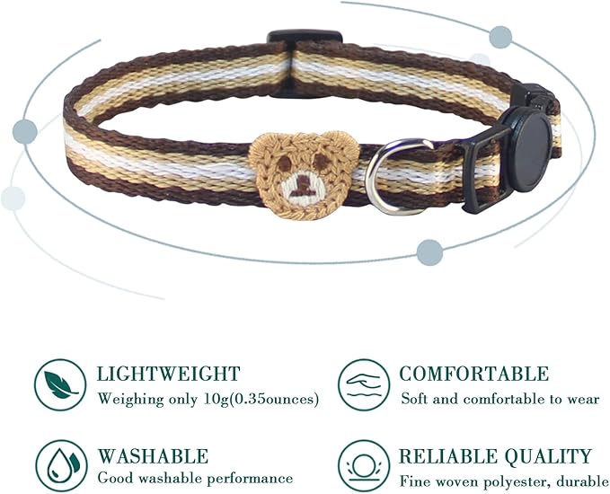 Yizepet Cat Collars, Breakaway Kitten Collar, Cute Kitty Collar in 2 Pack, Pet Supplies Accessories