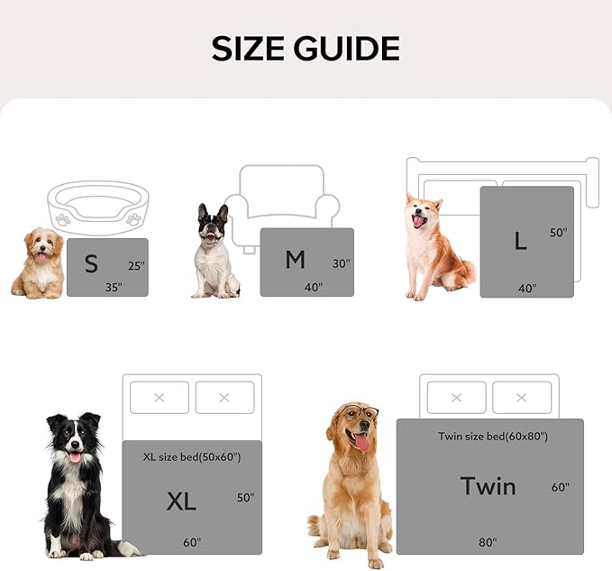 GASUR Waterproof Dog Blankets for Medium Small Dogs, Dog Blanket for Couch Bed, Fleece Pet Blanket for Furniture Sofa Protector, Soft Pet Throw Blankets for Crate Car Outdoor, Washable, 30"x40", Beige