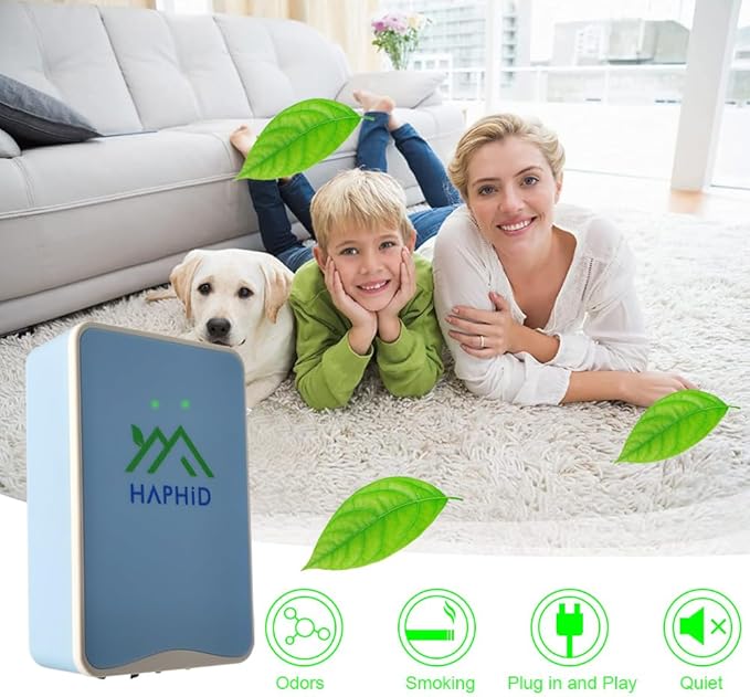 Ionizer Air Purifier/Plug In Air Purifier [Upgraded] with Ion Technology, Cat Litter Deodorizer Odor Eliminator for Purifying Pet Odors, Various Smell, Etc(Blue,6-Pack)