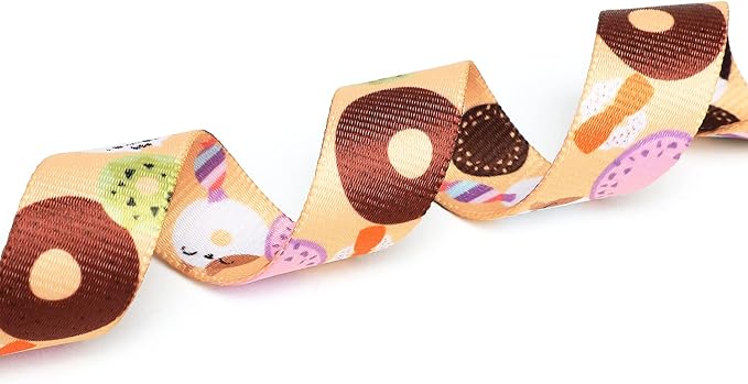 Mercano Adjustable Dog Collar - Special Design Patterns, Soft Nylon Comfortable Sturdy Pet Collar for Small Medium Large Dogs (M, Beige Cookie)