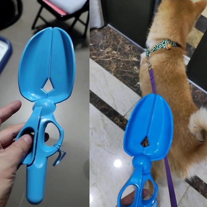 2 Pack Dog Pooper Scooper Mini Portable Pet Waste Poop Scissor Scoop Picker Shovel Cleaner for Doggie Doo Cat Litter Cleaning Tools Cleanup Outdoor Yard Garden Walks Trip