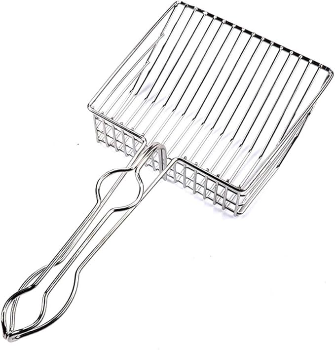 Cat Litter Scoop, Durable Metal Pet Kitty Kitten Sifter Heavy Duty with Long Handle Pet Kitty Dog Pooper Scooper, Easily Clean Litter Box