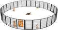 Wide Gate Dog Fence Outdoor Pens Outside,Portable Dog Play Pen 40" H 30 Panels Pet Playpen Exercise Pens for Puppys Small Medium Large Dogs RV Camping Yard Garden Indoor