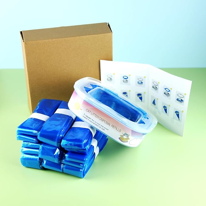 9 Pack Cat Litter Refills Bags Compatible with Your Genie Standard, Plus,and XL+ Litter Disposal Refill Cartridge