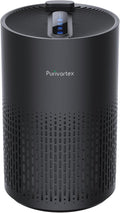 Purivortex Air Purifiers for Home, Quiet HEPA Air Filter for Pollen, Smoke, Dust, Pet Dander, Odor, Hair, Covers Up to 880 Sq Ft (Model: PX500 Black with Fragrance Sponge)