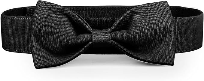 Segarty Dog Wedding Outfit, Adjustable Black Bowtie Collar for Extra Large Dogs Neck Girth 16.5-21.3in, Tie Tuxedo Comfortable Pets Grooming Accessories for Formal Wedding Holiday Birthday Party