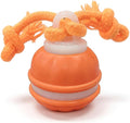Zealburst Interactive Dog Toy, 360° Smart Automatic Rolling Moving Toy for Bored Dogs & Cats, Self-Moving Pet Toy, 【Orange】