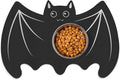 Pet Mats for Food and Water Dog Cat Food Mats Pet Feeding Mat Anti-Slip No Stains Quick Dry Floors Waterproof Placemat Pet Food Bowl Mat Halloween Decorations - 23.6" x 15.7" Bat