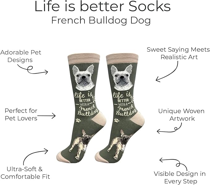 E&S Pets Pet Lover Socks - Dog & Cat Socks - Unisex Novelty Gifts