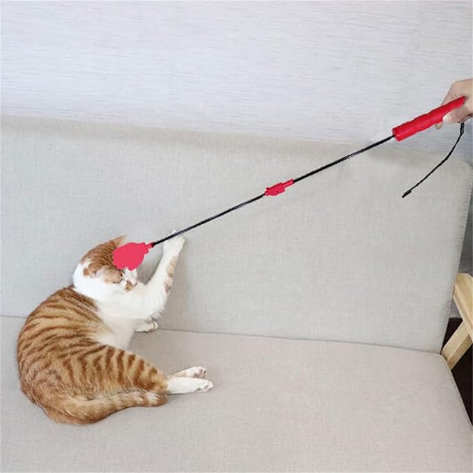 Portable Dog Training Stick Silicone Whip for Puppy Exercise with Anti Slip Handle Indoor Outdoor Training Tool