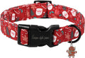 Christmas Dog Collar, Unique Style Paws Santa Claus Dog Collar for Christmas Comfortable Red Pet Collar with Lightweight Plastic Buckle for Holiday, Fancy Dog Gift