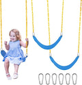 Sunnyglade 3PCS Swings Seats Heavy Duty with 66" Chain, Playground Swing Set Accessories Replacement with Snap Hooks, Support 250lb (3, Blue)