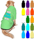 Custom Dog Clothes with Photo Name Logo Personalized Dog Sweaters for Small Medium Large Dogs Breathable Warm, LightGreen, L