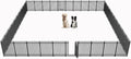 Dog Playpen Dog Fence Outdoor for Yard 47" H with 40 Panels Sturdy Portable Puppy Playpen for Indoor Outdoor RV Camping Use - Black Silver