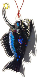 Anglerfish Christmas Ornaments 2025, Unique Fishing Ornaments for Christmas Tree, Sea Gifts for Fisherman Men Women Boys Teens, Inner Light Inspirational Decoration for Holiday Display, Ugly Ornament