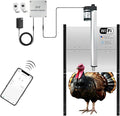 JVR Automatic Turkey Geese Duck Coop Smart Door Compatible with Alexa, Google Assistant, Home Assistant, Tuya - WiFi Opener, Extra Large 22"x23" Opening, Anti-Pinch Auto Reopen & Stop, Dusk to Dawn