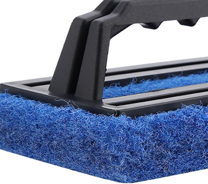 5.7inch Aquarium Scraper Plastic Brush No Dead Angles Design Glass Cleaner Tool with Ergonomic Handle for Fish Tank Maintenance