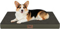 Orthopedic Dog Bed for Large Dogs, Plush Washable Pet Bed for Large Size Dogs with Egg Crate Foam & Removable Oxford Cover, 36x27 Inch, Coffee