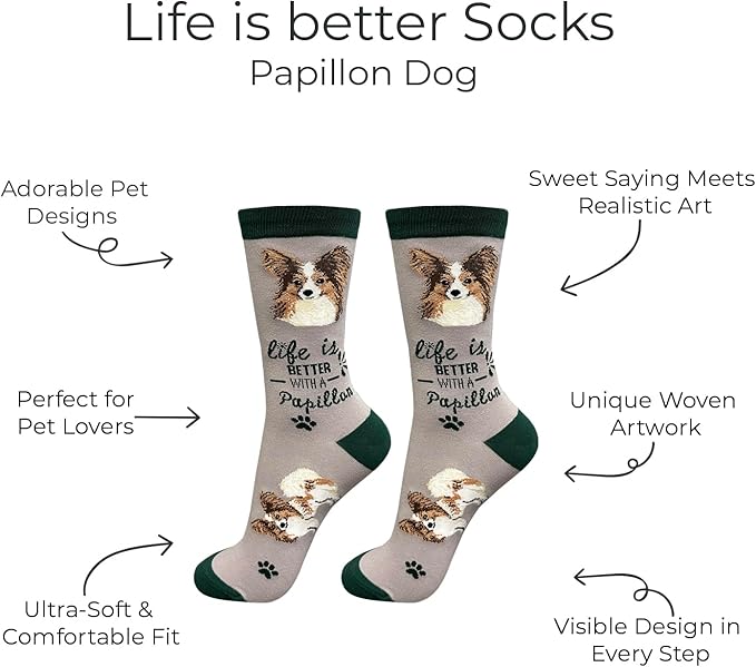 E&S Pets Pet Lover Socks - Dog & Cat Socks - Unisex Novelty Gifts