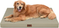 Outdoor All Weather XL Dog Bed, Waterproof Pet Bed for Extra Large Dogs, Orthopedic Egg Crate Foam with Removable Washable Oxford Cooling Cover, 44x32 Inch, Khaki
