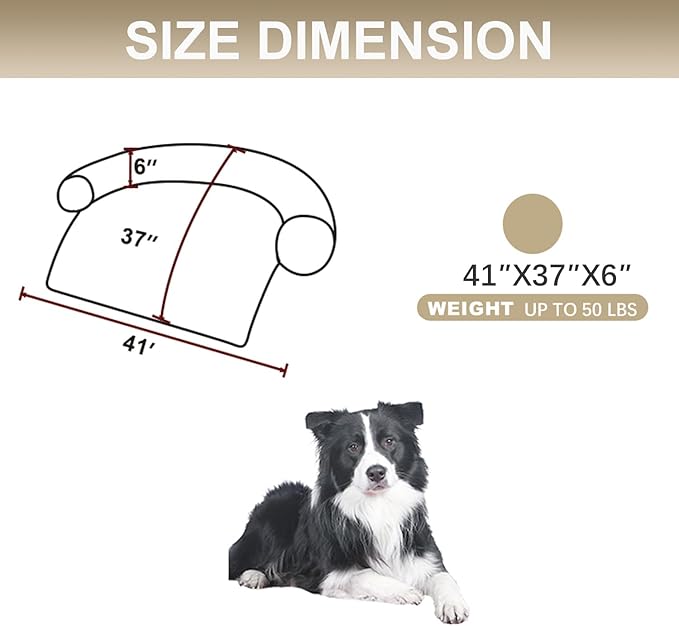 Tinaco Calming Dogs/Cats Bed Mats, Dog Pad Washable Removable Couch Cover, Plush Long Fur Mat for Pets, Waterproof Lining, Perfect for Small, Medium and Large Dogs and Cats (Gradient Brown, 41"x37")