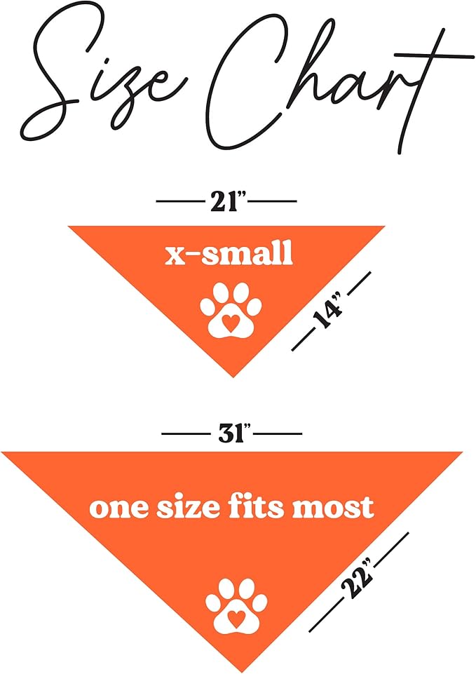 Do Not Pet Dog Bandana (Orange, XS 157)