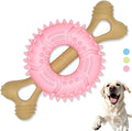 Dog Chew Toys, Indestructible Dog Toys for Aggressive Chewers - Small & Medium Breed, Durable Rubber Chew Bone Toy for Small Dogs, Tough Tire Dog Toy, Puppy toys for Teething, Anxiety & to Keep Busy
